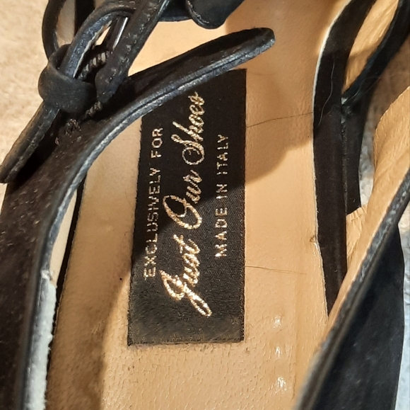 Just Our Shoes Black Mesh Top Buckled Shoes size 7.5 - Picture 9 of 13